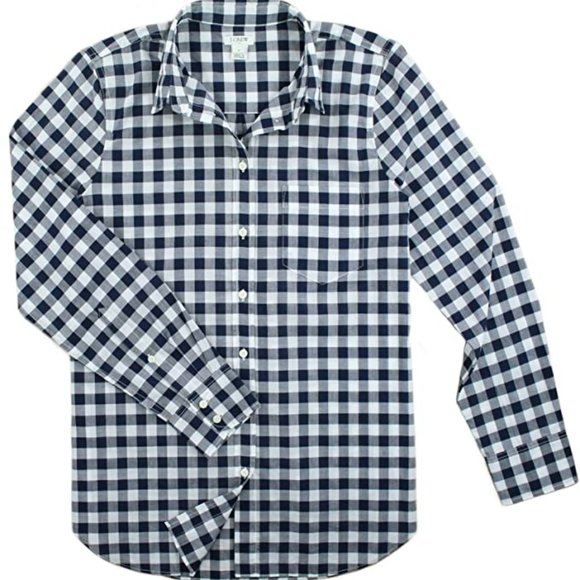 Jcrew B949 Blue Gingham Button Shirt 